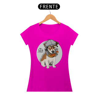 Nome do produto Baby Look Jack Russell de Óculos e Cachecol
