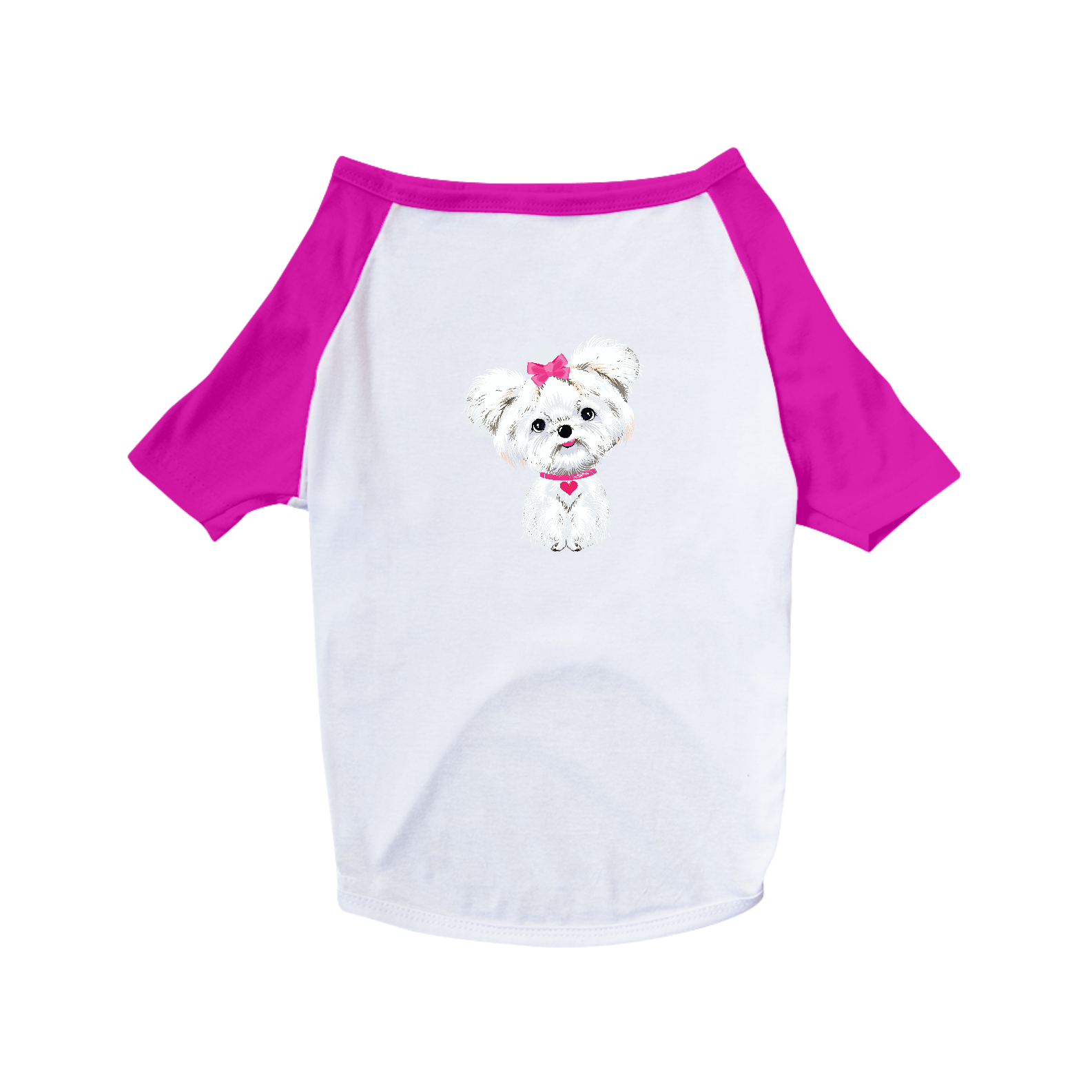 Camiseta para Cachorro - Maltês de Lacinho