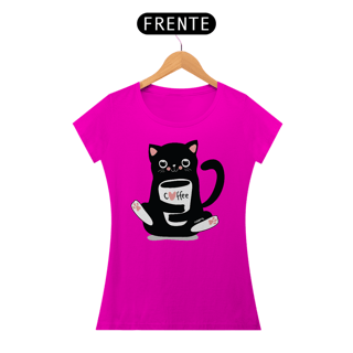 Nome do produto Baby Look Gato Preto Café