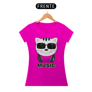 Nome do produto Baby Look Gato Love Music