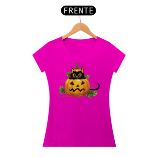 Nome do produto Baby Look Gato Preto Halloween