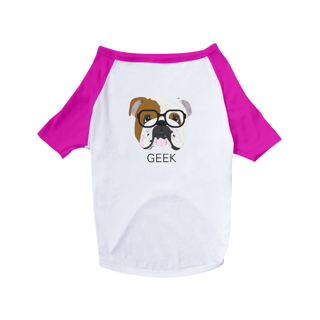 Nome do produto Camiseta para Cachorro - Bulldog Inglês Geek