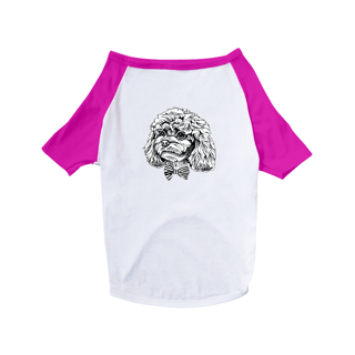 Nome do produto Camiseta para Cachorro - Poodle de Gravatinha Borboleta