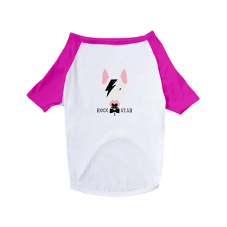 Nome do produto Camiseta para Cachorro - Bull Terrier Rock Star