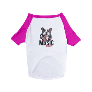 Nome do produto Camiseta para Cachorro - Music and Dog