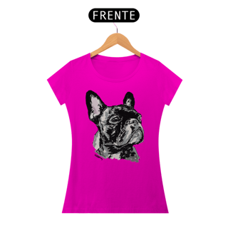 Nome do produto Baby Look Bulldog Francês Pintura Digital