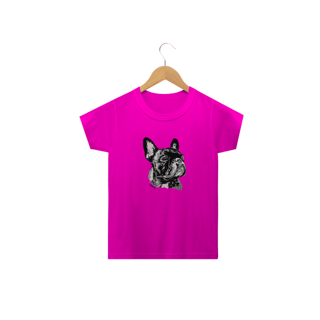 Nome do produto Camiseta Infantil Bulldog Francês Pintura Digital