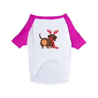 Nome do produto Camiseta para Cachorro - Dachshund Natal