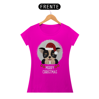 Nome do produto Baby Look Cachorro Merry Christmas