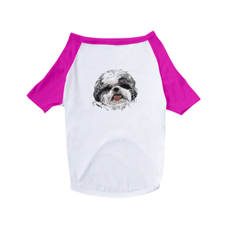 Nome do produto Camiseta para Cachorro - Shih Tzu Pintura Digital