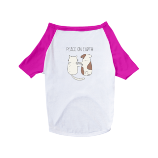 Nome do produto Camiseta para Cachorro - Cachorro e Gato - Peace on Earth