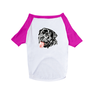 Nome do produto Camiseta para Cachorro - Rottweiler Cara Preta Pintura Digital