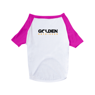 Nome do produto Camiseta para Cachorro - Golden Retriever Logotipo