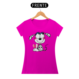 Nome do produto Baby Look Dálmata Filhote Segurando um Coração