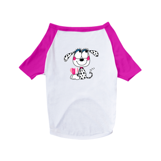 Camiseta para Cachorro - Dálmata Filhote Segurando um Coração