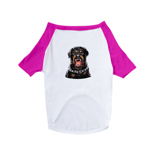 Nome do produto Camiseta para Cachorro - Rottweiler com Cara de Bravo