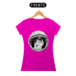 Nome do produto Baby Look Boston Terrier Astronauta