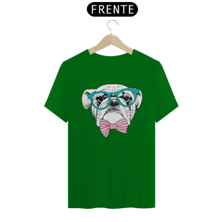 Nome do produto Camiseta Bulldog Inglês de Óculos e Gravatinha