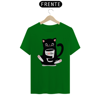 Nome do produto Camiseta Gato Preto Café