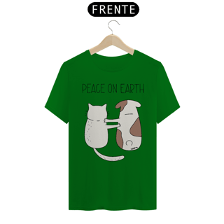 Nome do produto Camiseta Cachorro e Gato - Peace on Earth