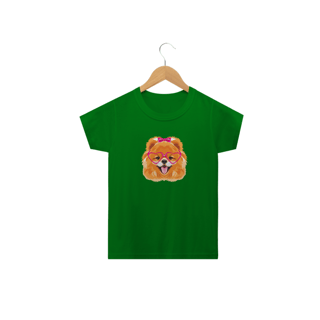 Nome do produto Camiseta Infantil Spitz Alemão - Lulu da Pomerânia Fêmea