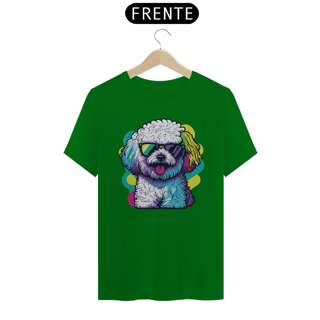 Nome do produto Camiseta Bichon Frisé de Óculos de Sol