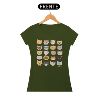 Nome do produto Baby Look Cats Emoticons