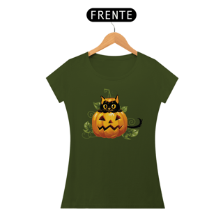 Nome do produto Baby Look Gato Preto Halloween