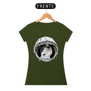 Nome do produto Baby Look Boston Terrier Astronauta