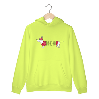 Nome do produto Moletom Canguru Dachshund Natal Ho Ho Ho