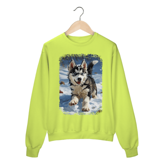Nome do produto Moletom Blusão Husky Siberiano Correndo na Neve