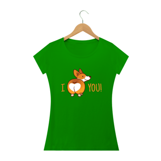 Nome do produto Baby Look Corgi - I Love You