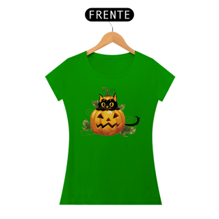 Nome do produto Baby Look Gato Preto Halloween