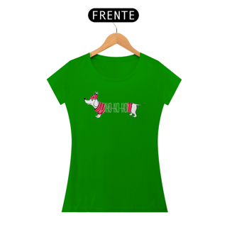 Nome do produto Baby Look Dachshund Natal Ho Ho Ho