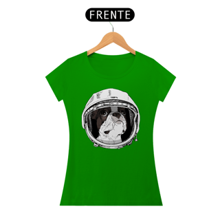 Nome do produto Baby Look Boston Terrier Astronauta