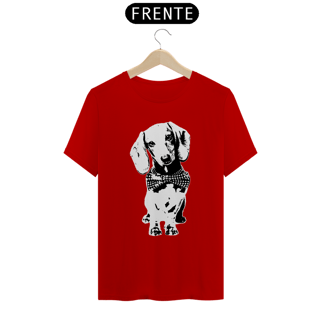 Nome do produto Camiseta Dachshund de Gravatinha em Preto e Branco