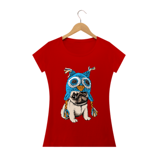 Nome do produto Baby Look Cachorro Pug Coruja