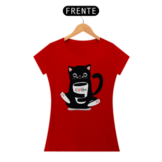 Nome do produto Baby Look Gato Preto Café