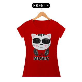 Nome do produto Baby Look Gato Love Music