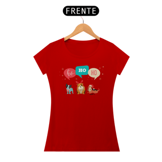 Nome do produto Baby Look Cachorro Natal Ho Ho Ho