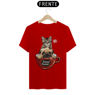 Nome do produto Camiseta Gato e Cachorro - Friend Forever