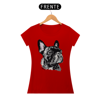 Nome do produto Baby Look Bulldog Francês Pintura Digital