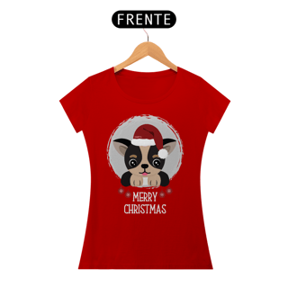 Nome do produto Baby Look Cachorro Merry Christmas
