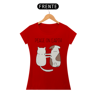 Nome do produto Baby Look Cachorro e Gato - Peace on Earth