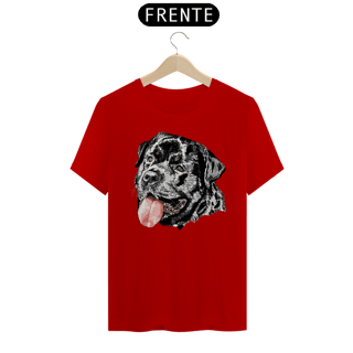 Nome do produto Camiseta Rottweiler Cara Preta Pintura Digital
