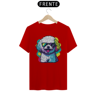 Nome do produto Camiseta Bichon Frisé de Óculos de Sol