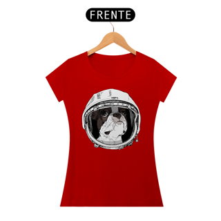 Nome do produto Baby Look Boston Terrier Astronauta