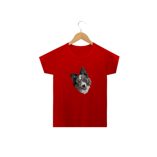 Nome do produto Camiseta Infantil Border Collie Realista