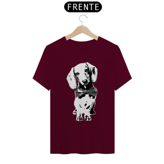 Nome do produto Camiseta Dachshund de Gravatinha em Preto e Branco