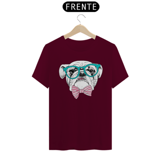 Nome do produto Camiseta Bulldog Inglês de Óculos e Gravatinha
